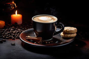 Latte Art and Coffee Beans
