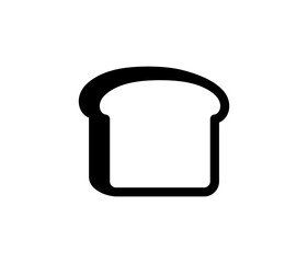 Bread icon. Black bread slice icon.