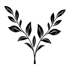 Fototapeta premium plants, leaves. Hand drawn decorative elements. 