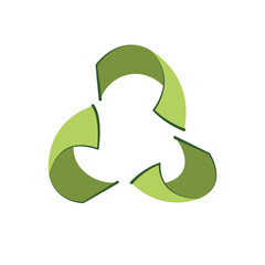 Recycle symbol on white background. Environmental concept