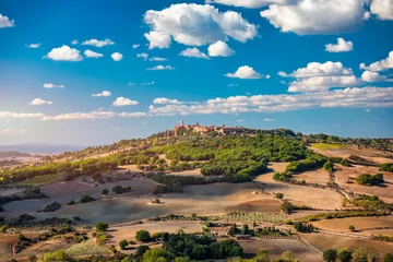 Foto op Canvas Pienza, a town in the province of Siena in Tuscany, Italy, Europe. Tuscany, Pienza italian medieval village. Siena, Italy. The small town of Pienza in Tuscany, Italy. © daliu