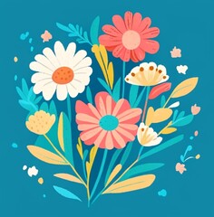 Fototapeta na wymiar background with flowers