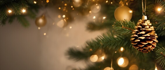 Blurred background against christmas tree