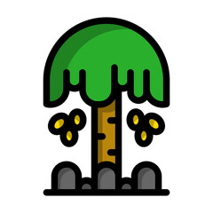 dates icon filled line style