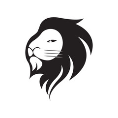 Lion head logo template vector icon