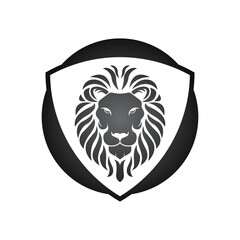 Fototapeta premium Lion head logo template vector icon