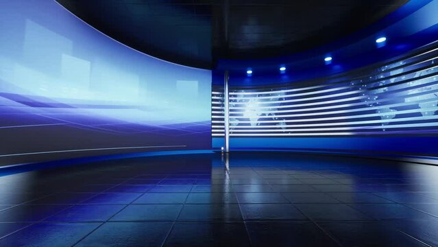 3D Virtual Studio, News Studio Background