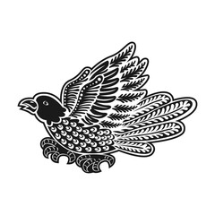 bird flying icon decorative vector image illustration
