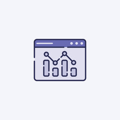 Comprehensive Analytics Icon - Data Analysis, Business Intelligence, and Data Visualization Symbol - Ideal for Statistical Analysis, Reporting, and Insights Concept

