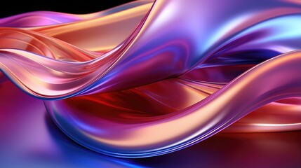 Glossy wave pattern in red pink blue and purple colors on background art wallpaper