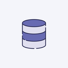 Comprehensive Database Icon - Data Storage, SQL, and Database Management Symbol - Ideal for Data Center, Relational Database, and Database Technology Concept
