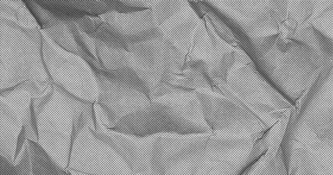 Crumbled paper stop motion animation. animation of grey color Grungy noisy texture of a crumbled paper surface stop motion animation.