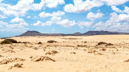 The dunes of Corralejo in Fuerteventura, Spain