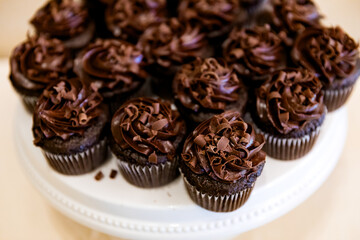 Vegan Chocolate Cupcakes at Wedding Reception