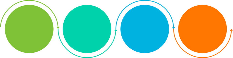 Timeline Infographic Arrow Design Element Isolated Vector