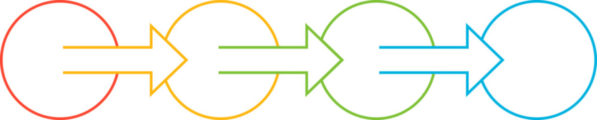 Timeline Infographic Arrow Design Element Isolated Vector