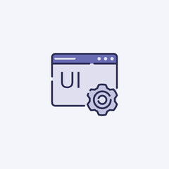 Modern User Interface Design Icon - UI-UX, Web and Mobile App Interface Elements - Graphic User Interface Symbol for Software, Touchscreen, and Application Design