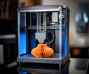 imprimante 3D par extrusion et dépôt de fil ABS ou PLA - obrazy, fototapety, plakaty