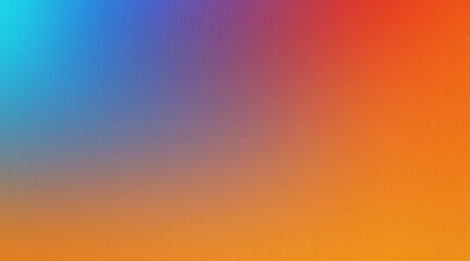 Spotlight with grainy background blue and orange noise texture, pastel abstract gradient wide web banner sun header backdrop - obrazy, fototapety, plakaty
