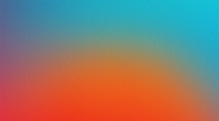 Spotlight with grainy background blue and orange noise texture, pastel abstract gradient wide web...