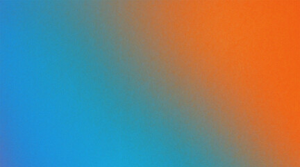 Spotlight with grainy background blue and orange noise texture, pastel abstract gradient wide web...