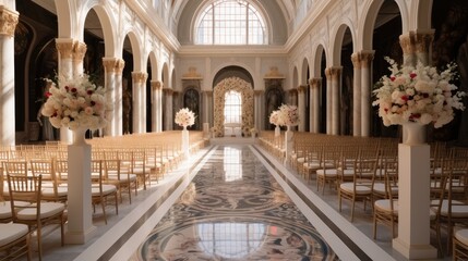 Grand hall wedding ceremony, Modern.