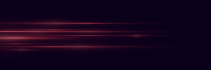 Movement of light effect. Speed ​​effect lines on a black background.