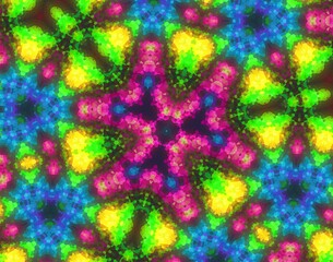A vibrant and dazzling neon kaleidoscope of colors creates a mesmerizing abstract background that is full of life and energy.