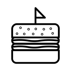 Fast Food Burger Solid Icon