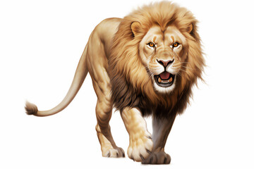 Obraz premium lion isolated on white background