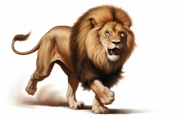 Obraz premium lion isolated on white background