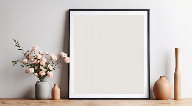 Frame mockup for selling digital prints. Blank frame. Insert your own picture.