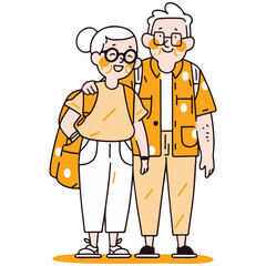 Couple senior on travel