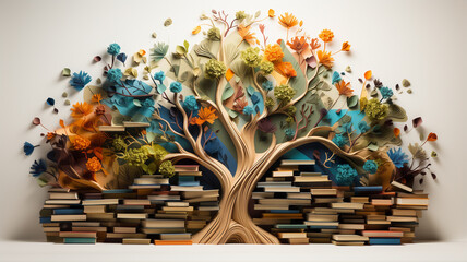 book with a tree