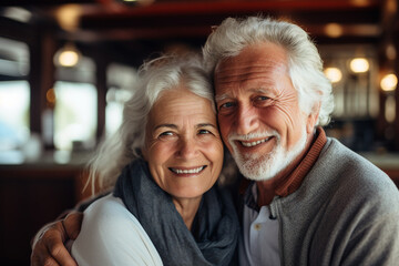 Amazing aged senior couple portrait two lovers spending time together Generative AI - Powered by Adobe