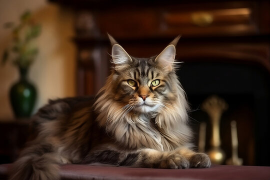 Majestic Maine Coon Portrait