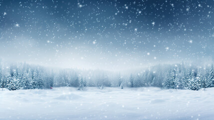 Peaceful and serene winter paradise, snow-covered trees, a scene of natural beauty and tranquility