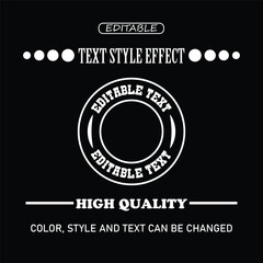Editable Text Effect Vector Illustration Design	
