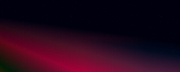 Background with trendy gradient and noise. Red and pink and black and green colors. Glare from lenses, overlay texture. Vector banner with dust and smooth color transition