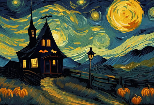 Impressionist Halloween Painting
