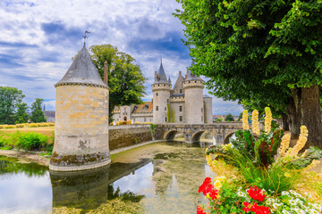 Sully-sur-loire. France. Chateau of the Loire Valley.