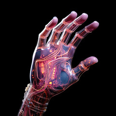 3d rendered illustration of a human hand, generative ai