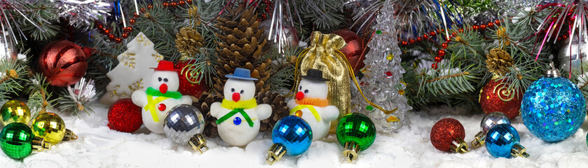 Image of beautiful festive designer christmas decorations.
