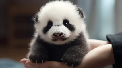Foto op Plexiglas Adorable baby little panda © Artistic