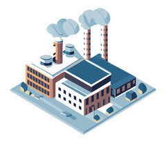 Obraz premium Industrial factory, factory area, chemical production, technology factory