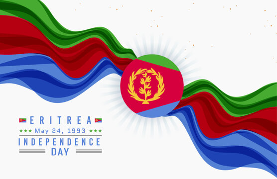 Happy Independence Day of Eritrea with Flag