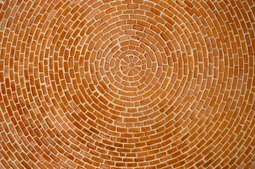Crédence de cuisine en verre imprimé Mur de briques Red brick circular, background series