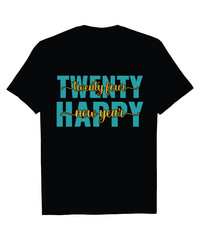 Twenty Twenty Four Happy New Year 2024 Retro Vintage T Shirt Design Vector