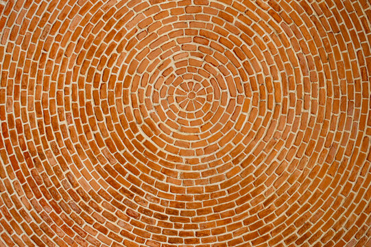 Fototapeta Red brick circular, background series