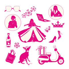 Girl business pink set